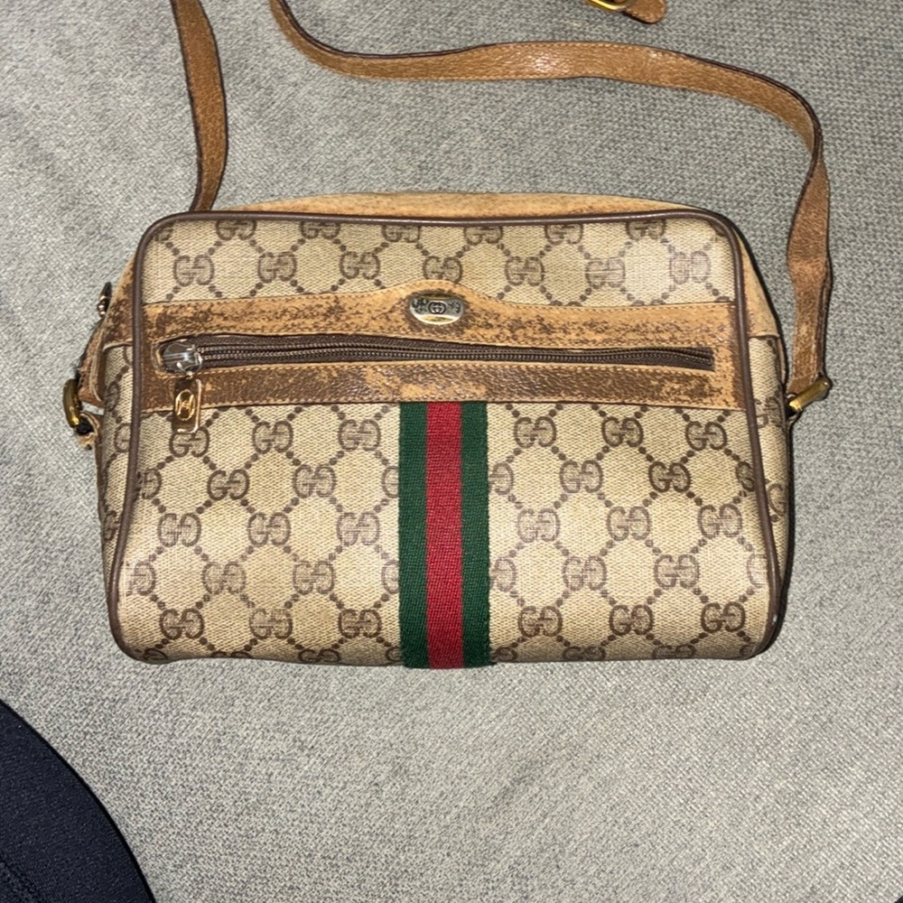 Gucci Brown Crossbody Bag with Signature GG Monogram